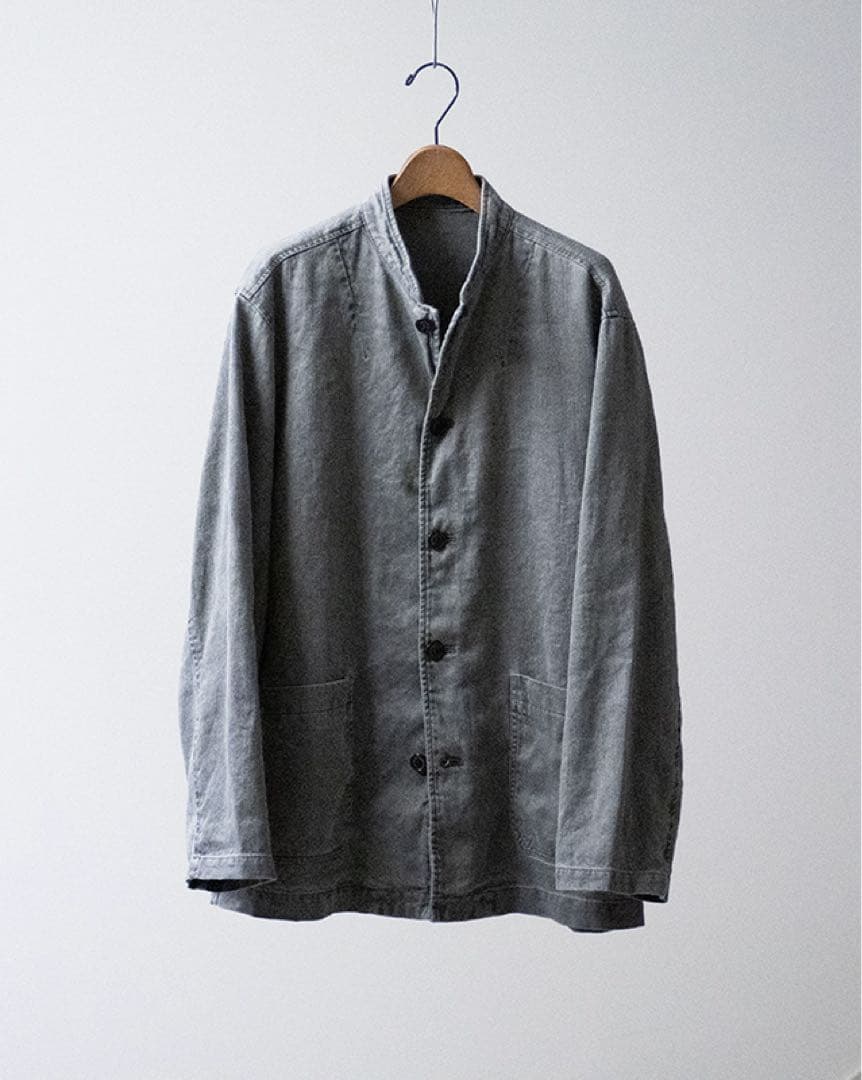 CONFECT 24SS リネンコットン ピグメントダイスタンドジャケット