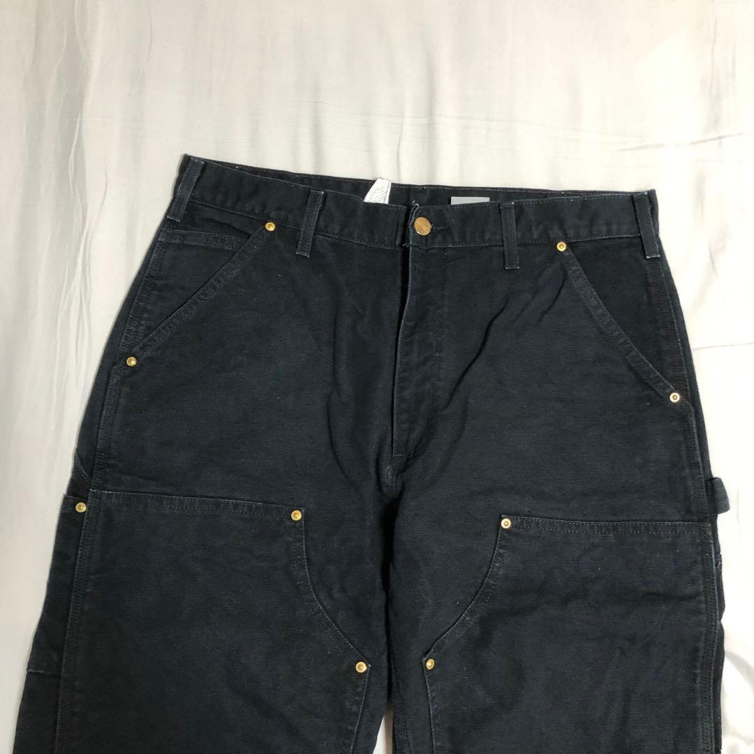 雰囲気○ 34x32 carhartt ダブルニーペインターパンツ ブラック
