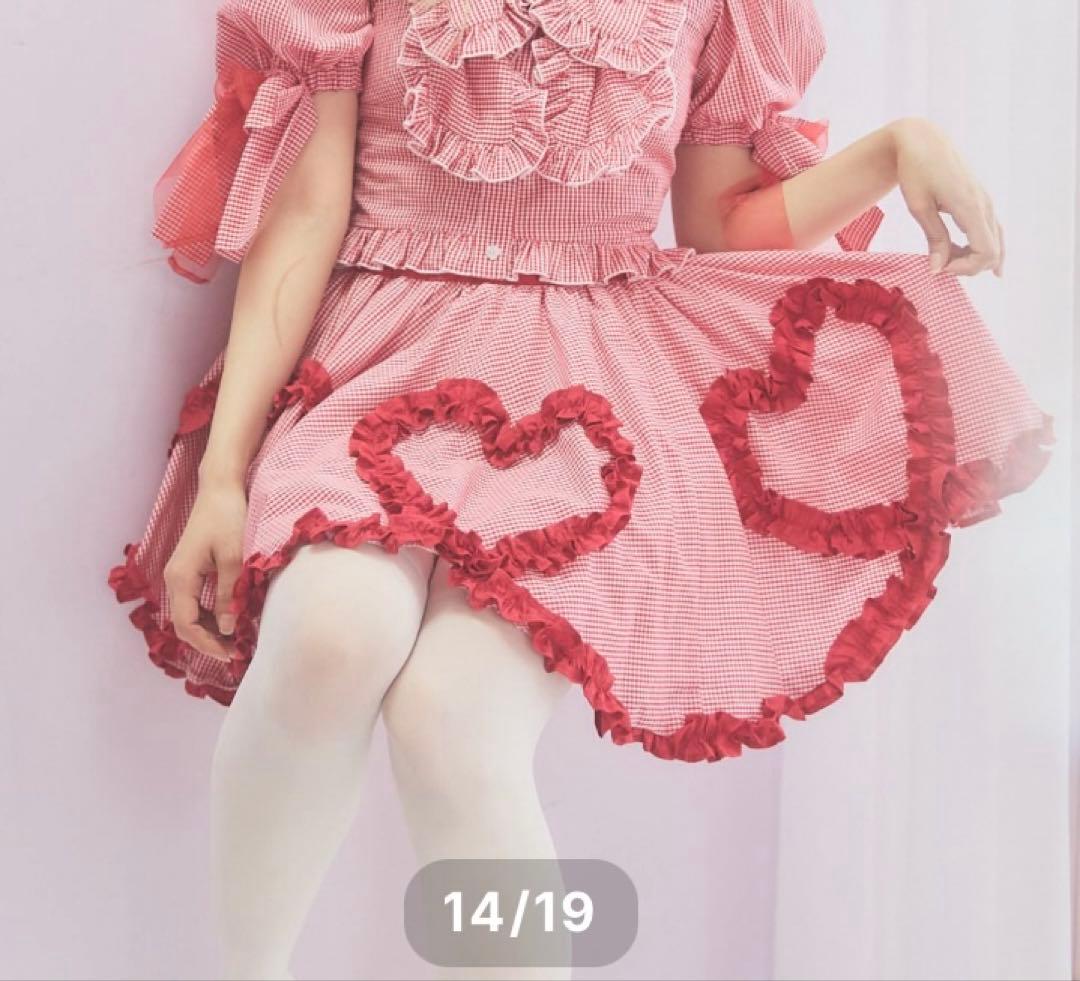 lilLilly フリルハートミニスカート