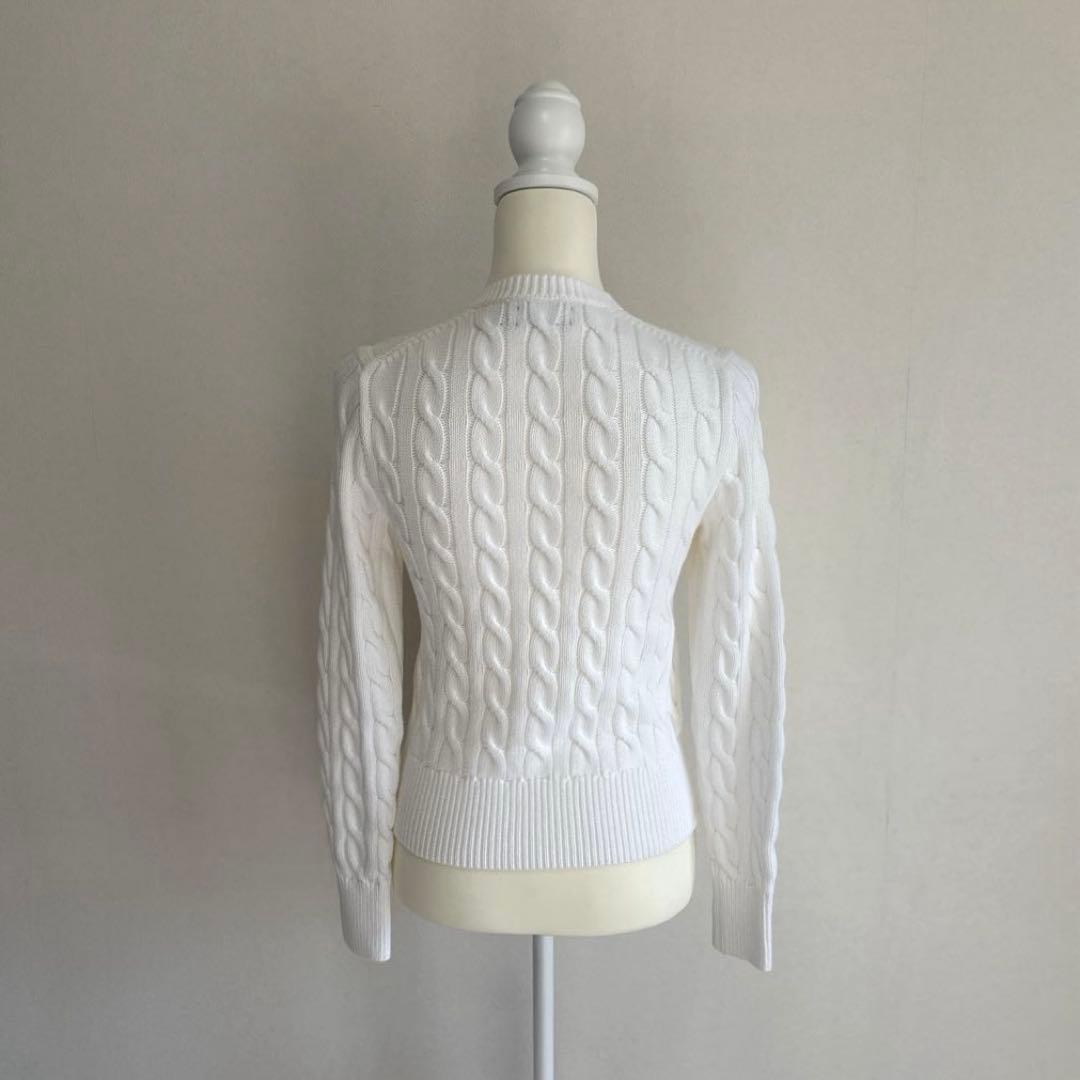 【美品】 ポロラルフローレン コットン ケーブルニット カーディガン