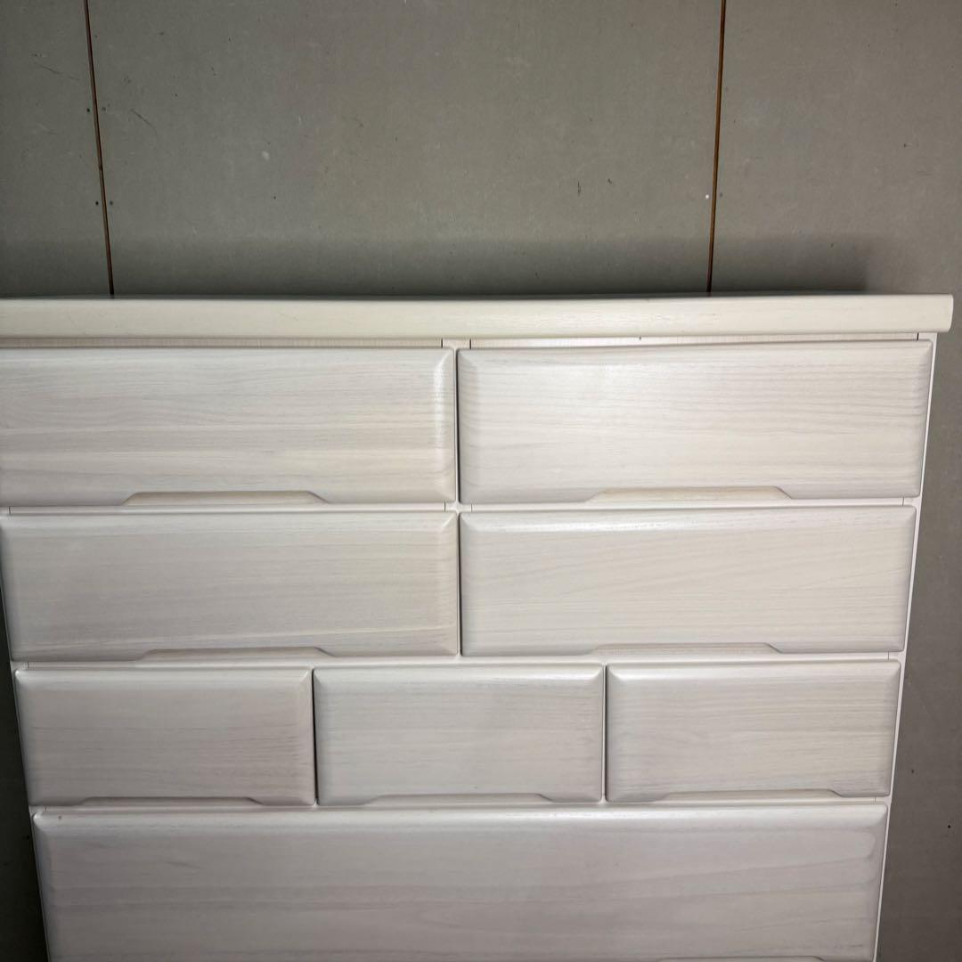 【492】ホワイト 木製 チェスト 10引き出し