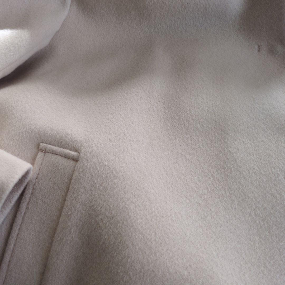 美品☆23区 ウールカシミヤビーバー フード付き ショートコート ベージュ