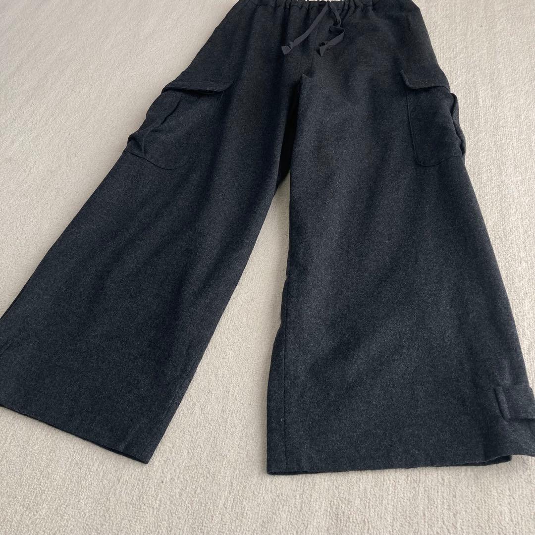 6 ROKU ロク カーゴパンツ ワークパンツ ワイド 38 M グレー 秋冬