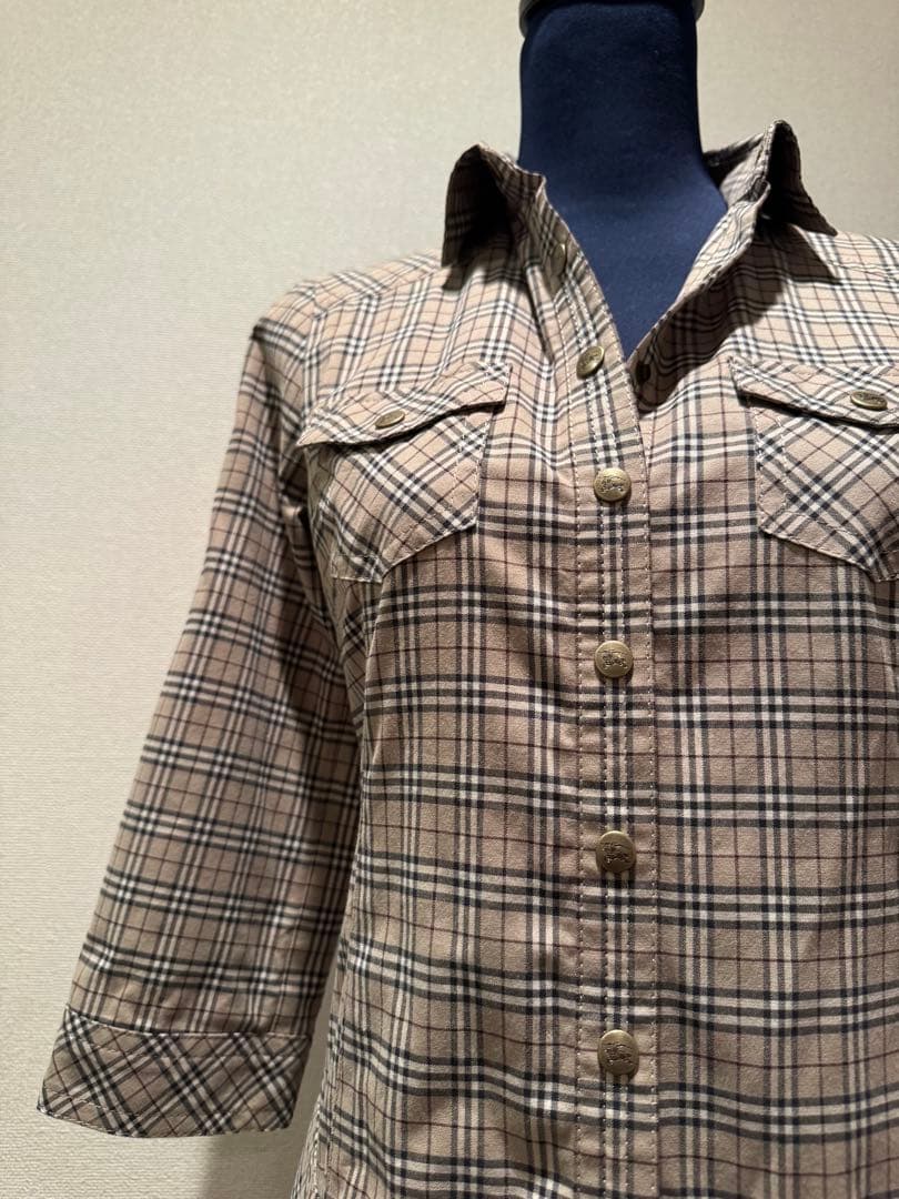 【レア】バーバリー　シャツワンピース　膝丈　ノバチェック　2WAY✨