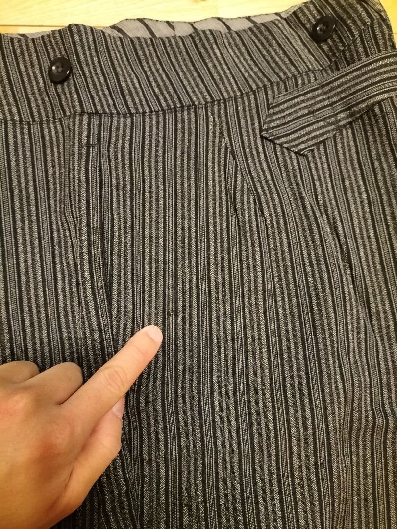 50s フレンチワークパンツ　ストライプ柄　W88cm