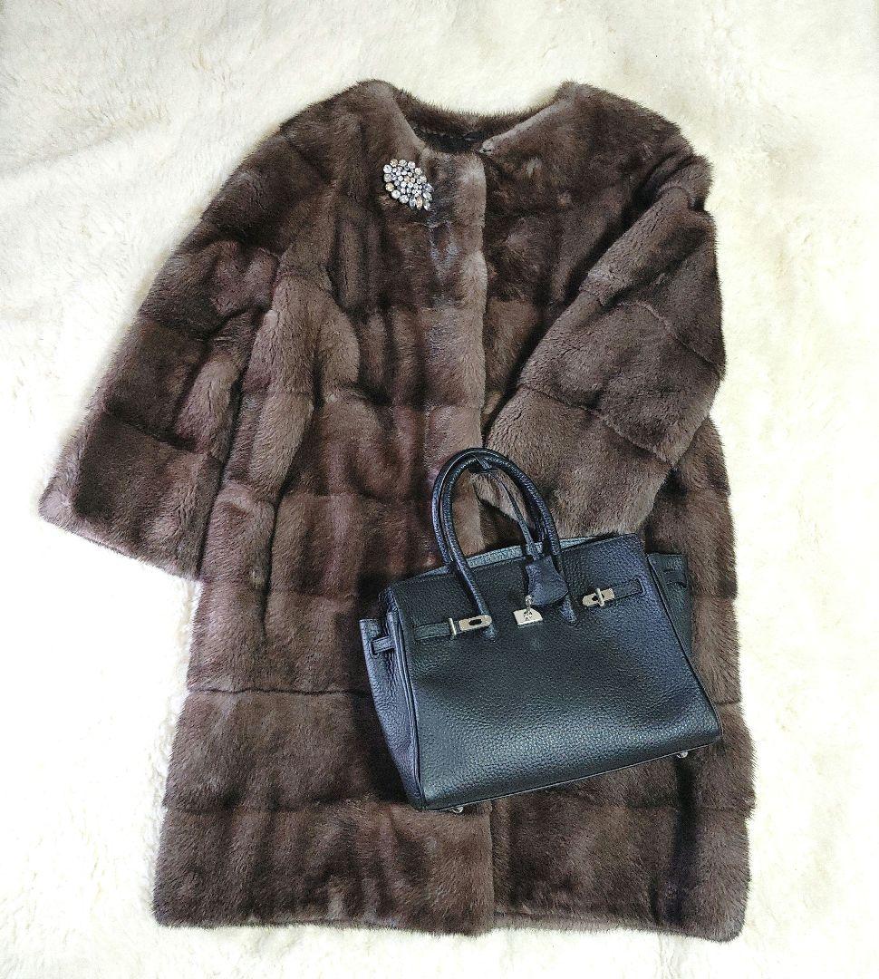 ミューズ 美しいダイドミンク ブラウン 染めブルーアイリス系 カフェオレ