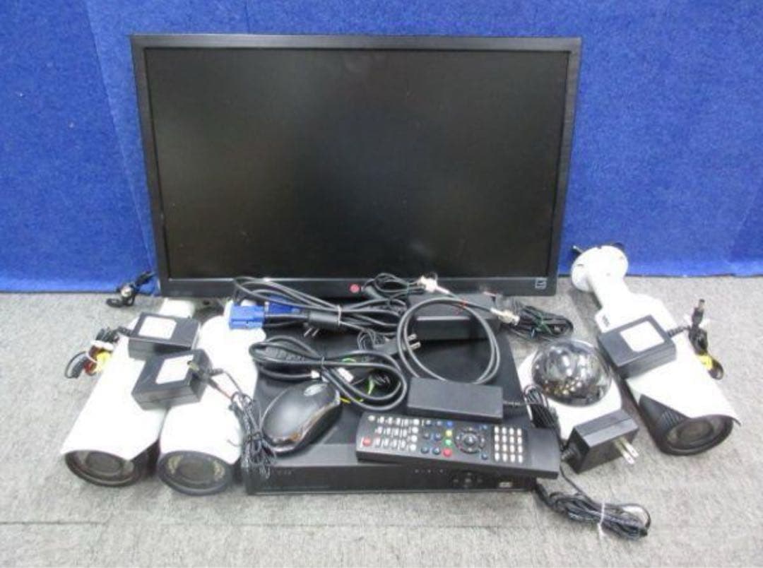 防犯カメラ4台 液晶壁掛けモニター《2TB搭載》