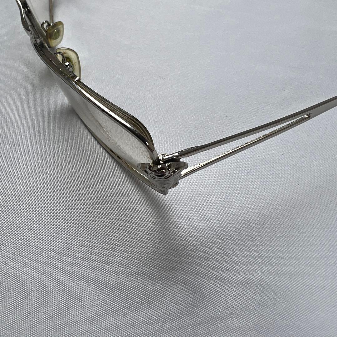 小物 VERSACE medusa square sunglasses silver