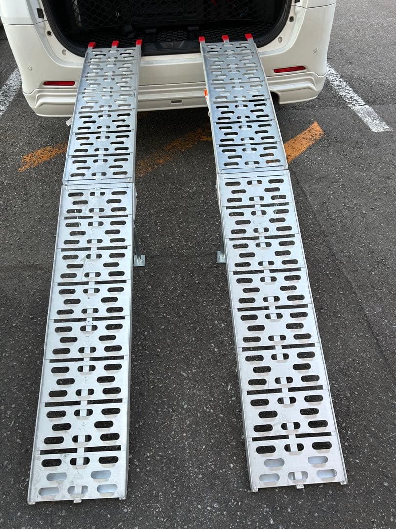 アルミラダーレール二つ折りタイプ(2本セット) アルミブリッジ　アルミスロープ