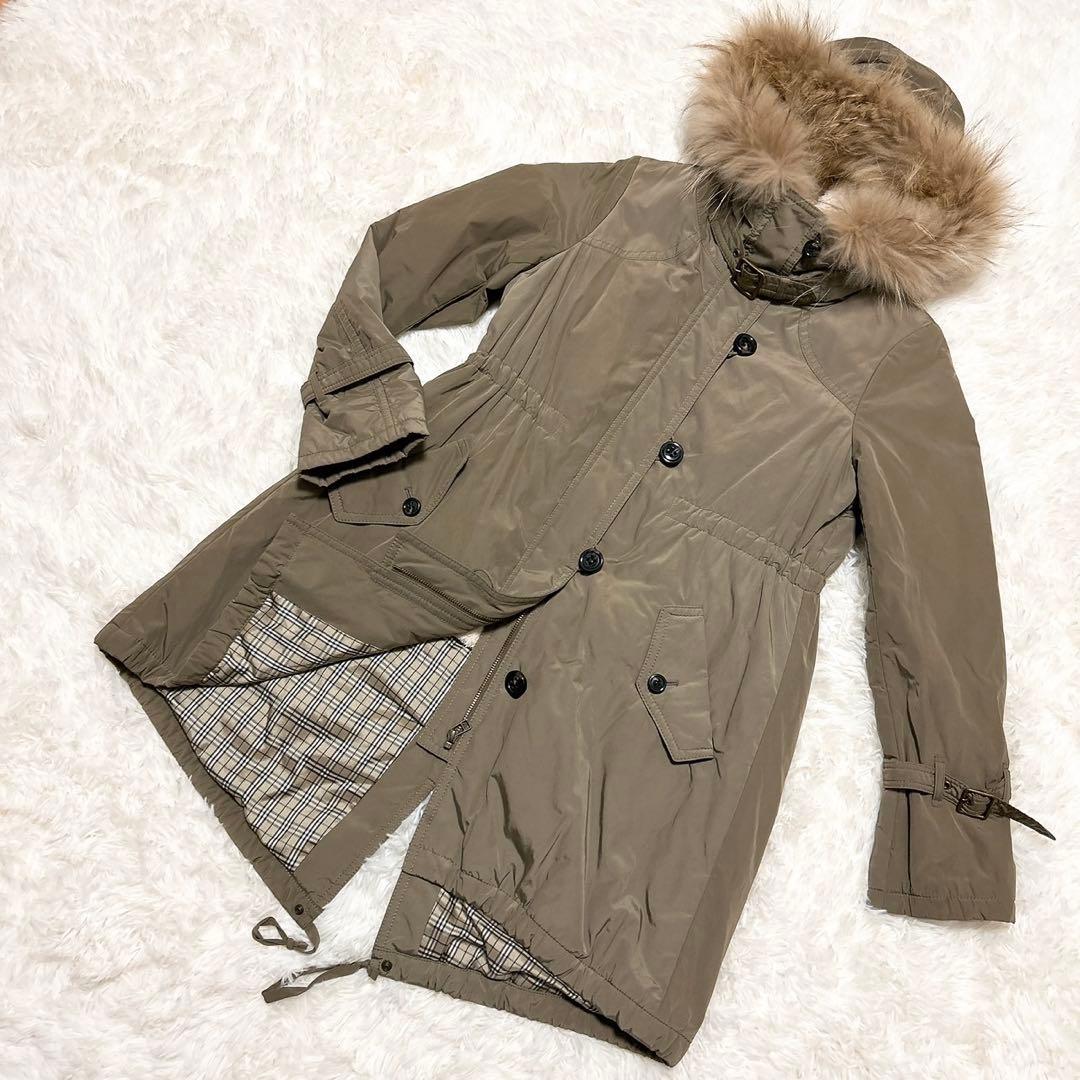 【最終価格‼︎】バーバリーブルーレーベル モッズコート ノバチェック ボアライナー