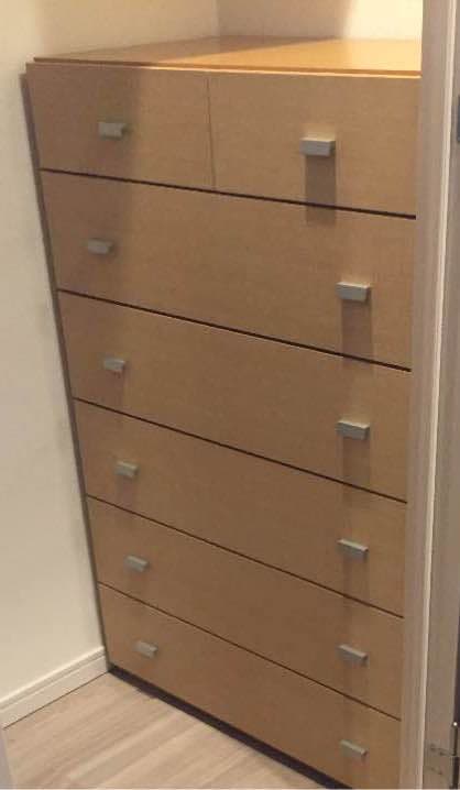 ベージュ 6段チェスト ドレッサー 洋服棚 衣類 収納 家具　箪笥