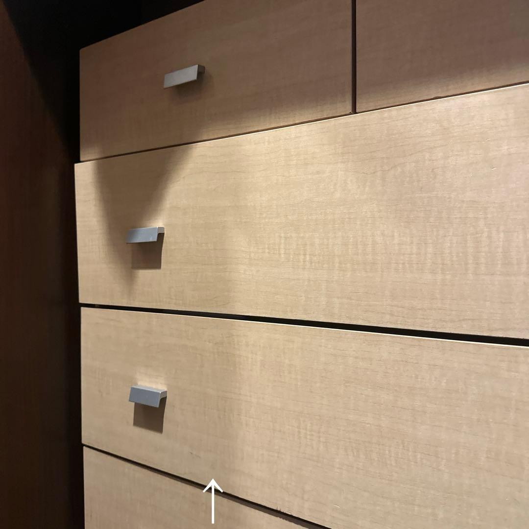 ベージュ 6段チェスト ドレッサー 洋服棚 衣類 収納 家具　箪笥