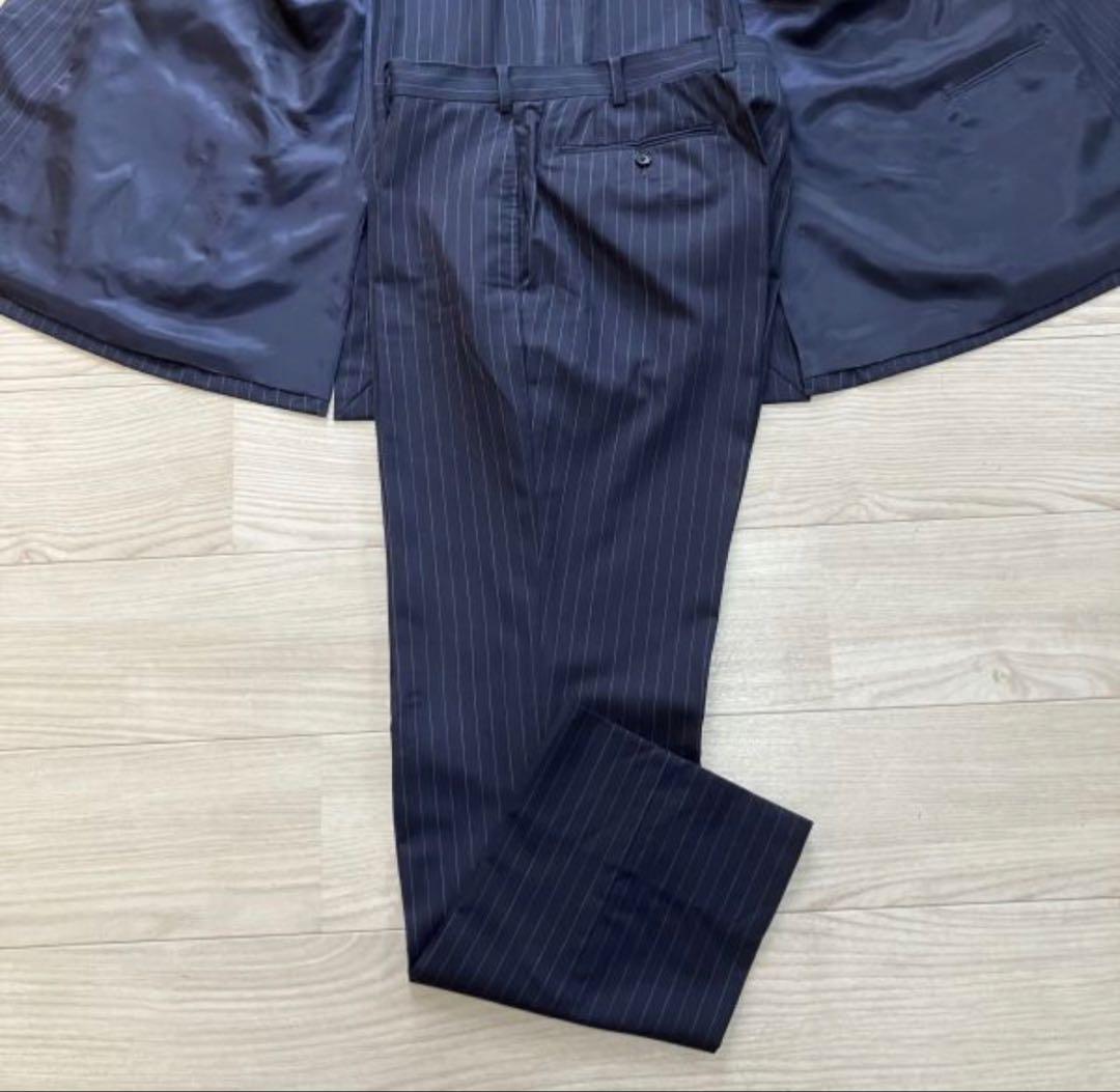 希少　マッキントッシュロンドン AB7ネイビー ストライプ スーツ ウール2B