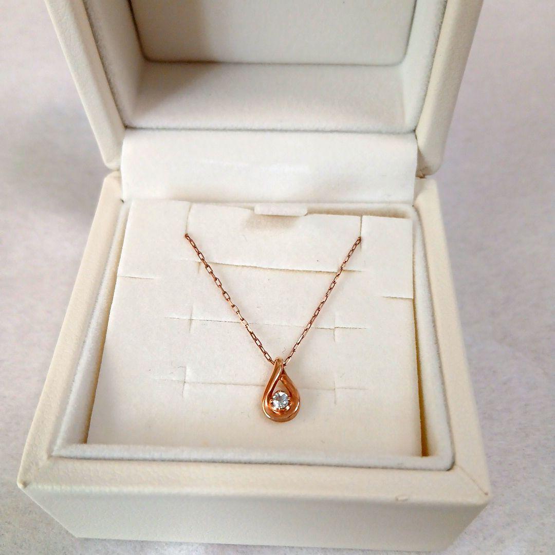 4°C　K10ピンクゴールド ネックレス リバーシブル