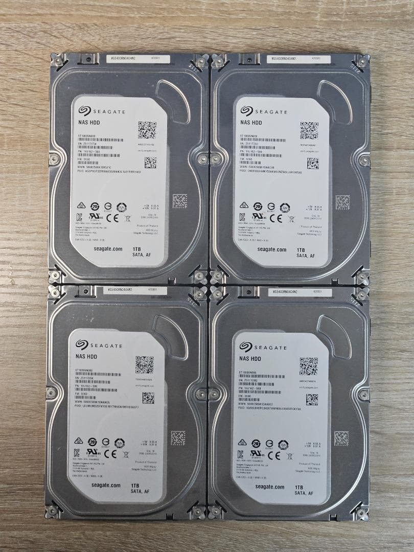 1TB x 4個 (計4TB) HDD 内蔵型 ハードディスク SEAGATE