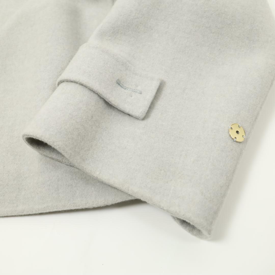 034 新品 BEIGE, ベイジ GRASSE リバーウールクロップドコート4