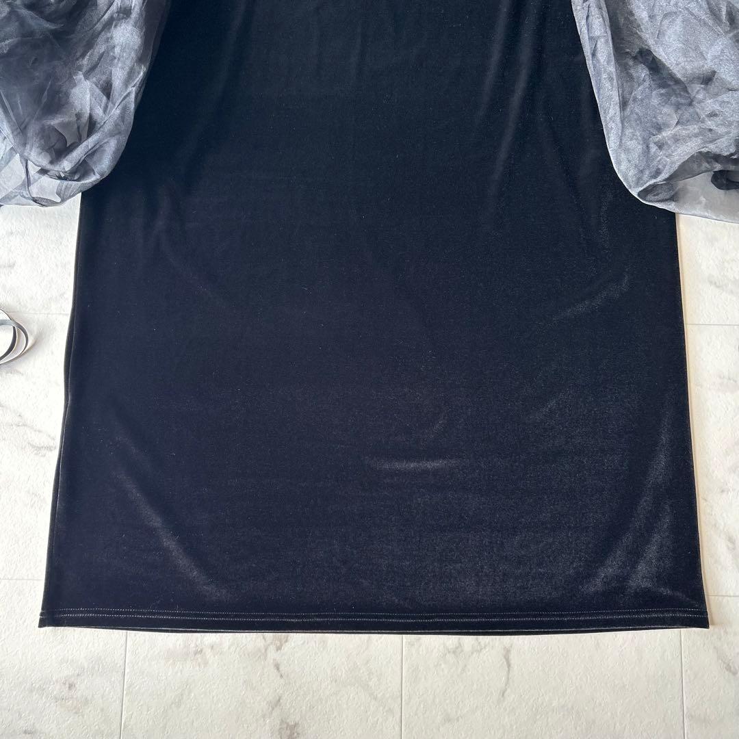 人気完売✨SANSeLF サンセルフ シースルーボリュームパフドレス ゆったり