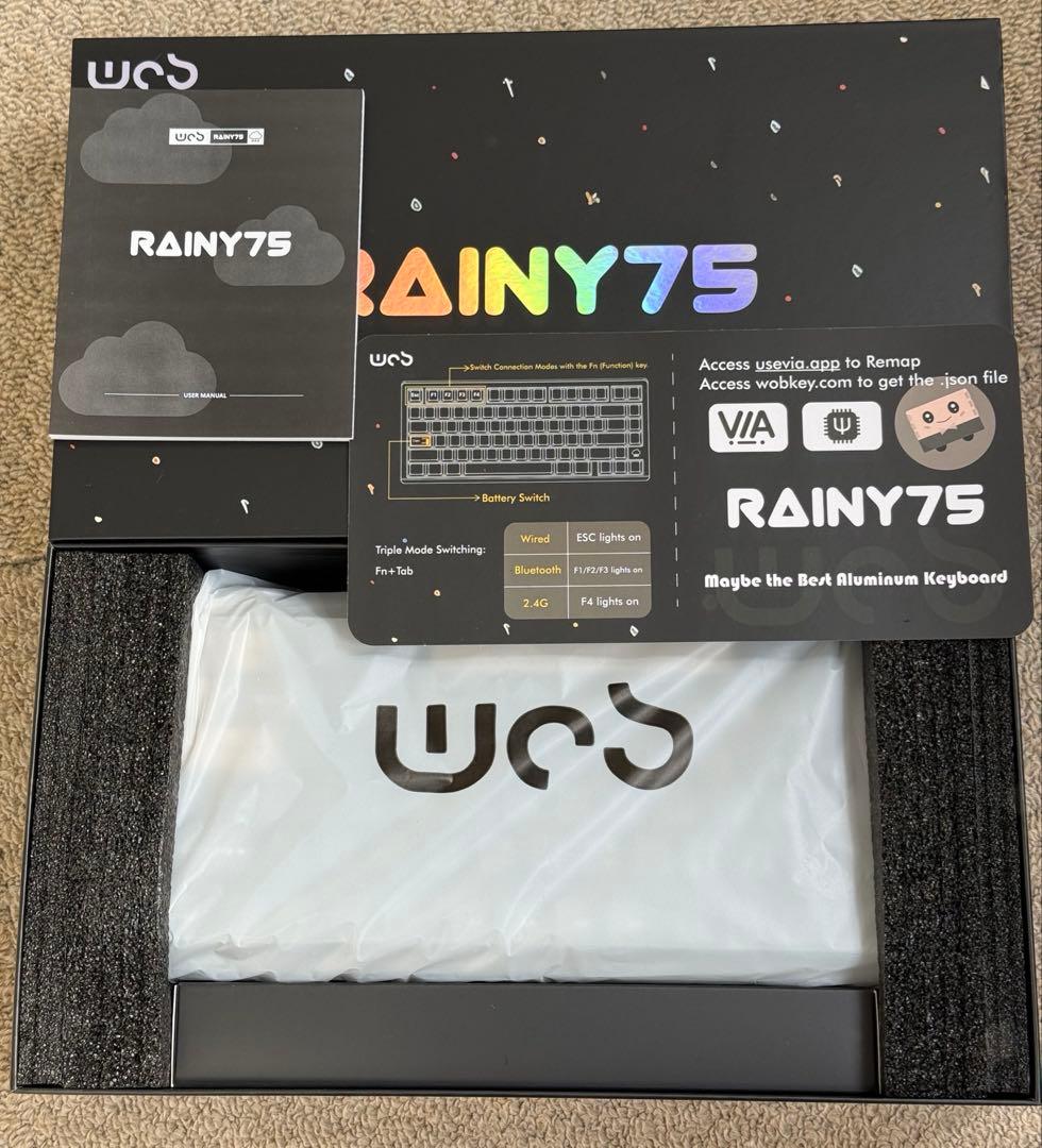 【ほぼ未使用】WOBKEY Rainy75 Pro ブラック