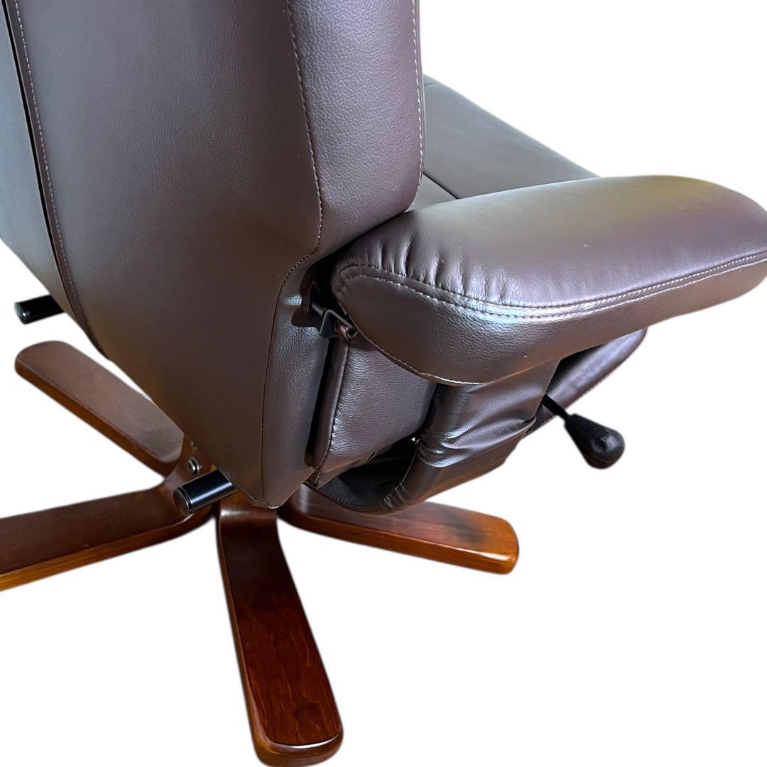 【極美品】パーソナルチェア 一人掛け ソファ オットマン付き マナベインテリア