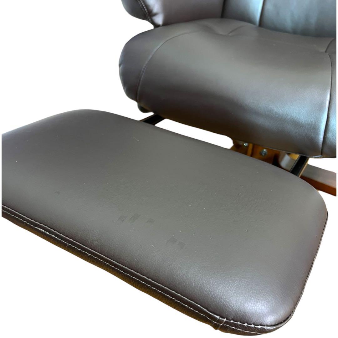 【極美品】パーソナルチェア 一人掛け ソファ オットマン付き マナベインテリア