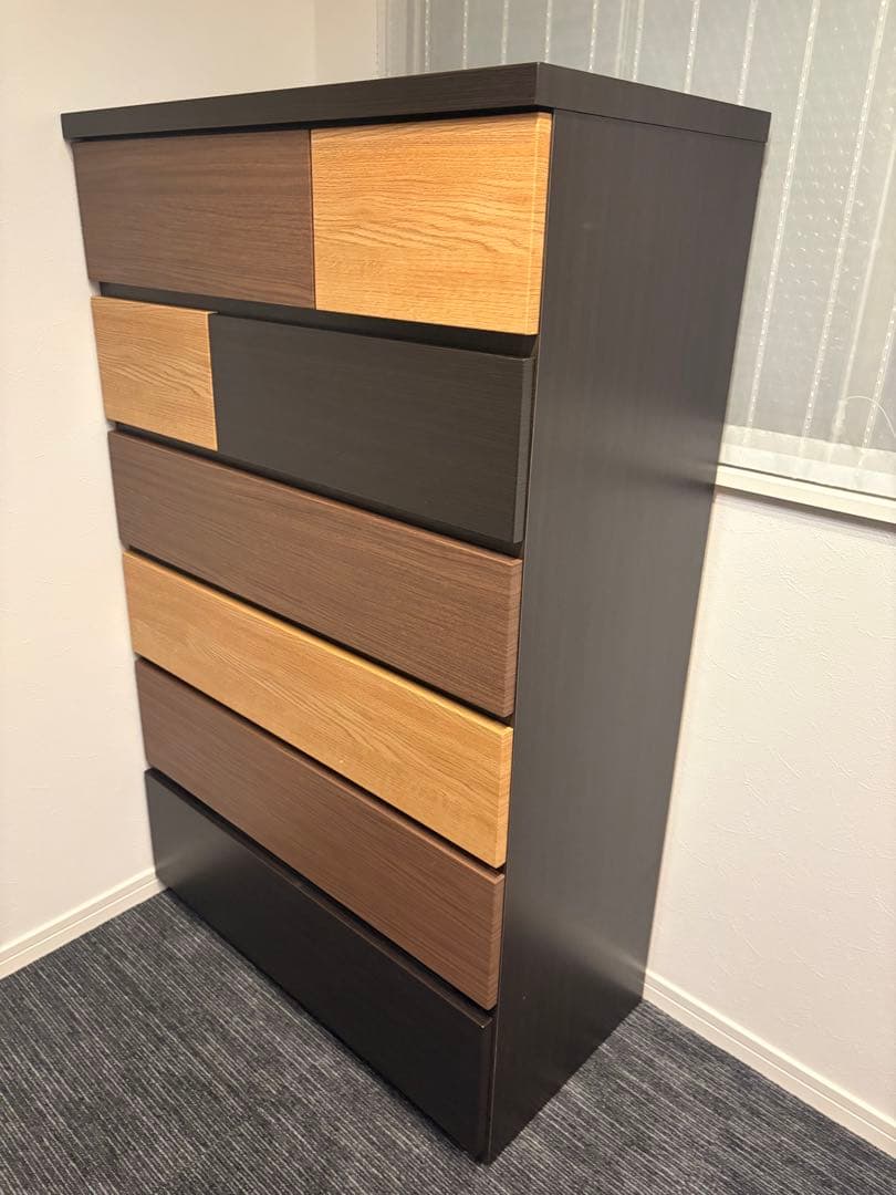 ［ずらたんさん専用］ニトリ　ハイチェスト　カレナ 80HC DBR