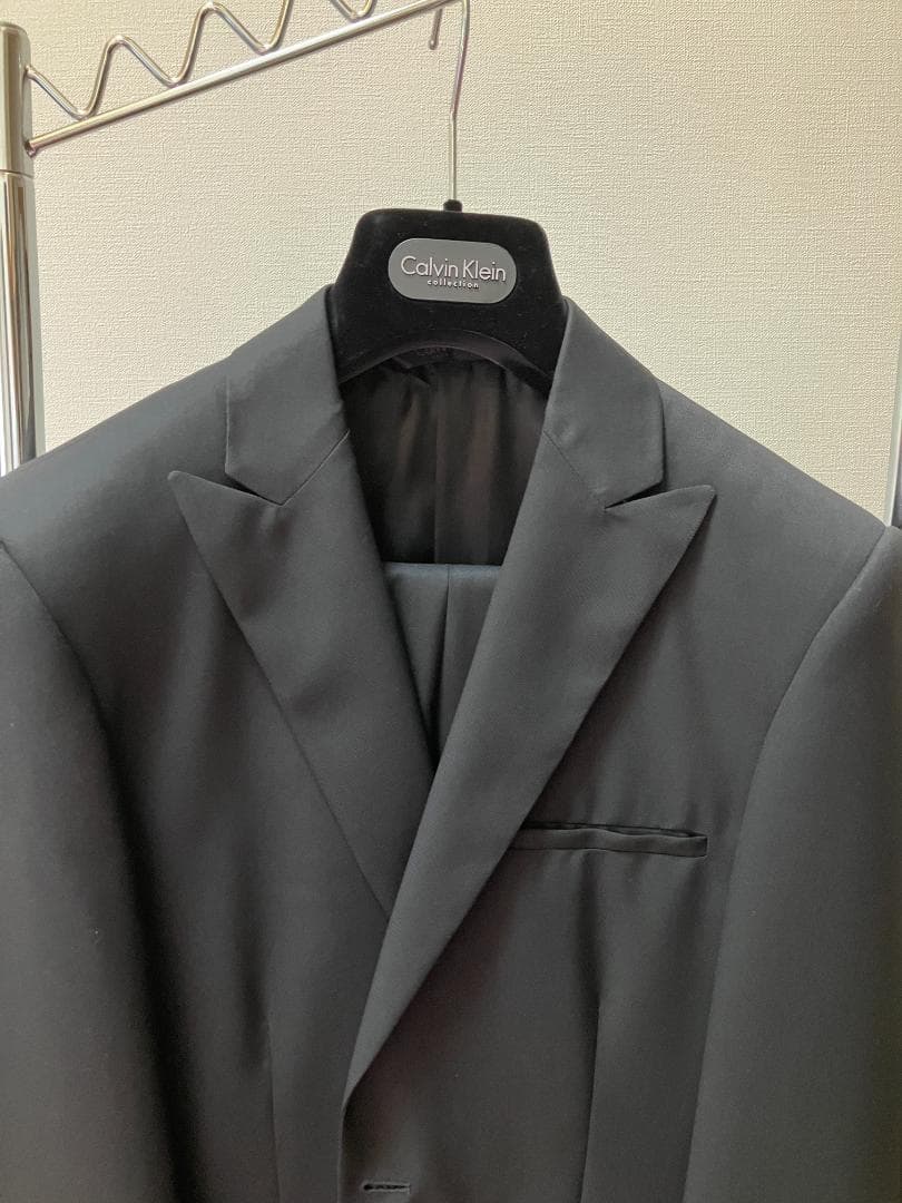 【未使用】結婚式に ブラックスーツ2Bセットアップ欧州購入