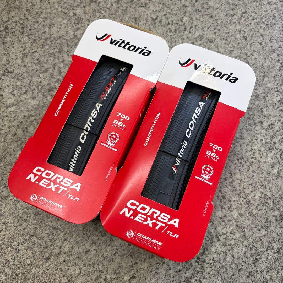 新品 Vittoria Corsa N.ext TLR 26c 2本