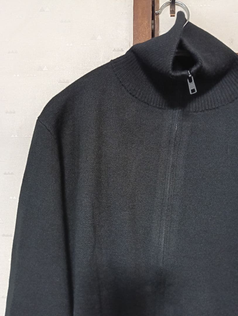 ユニクロU 25AW ダブルフェイスフルジップジャケット ブラック