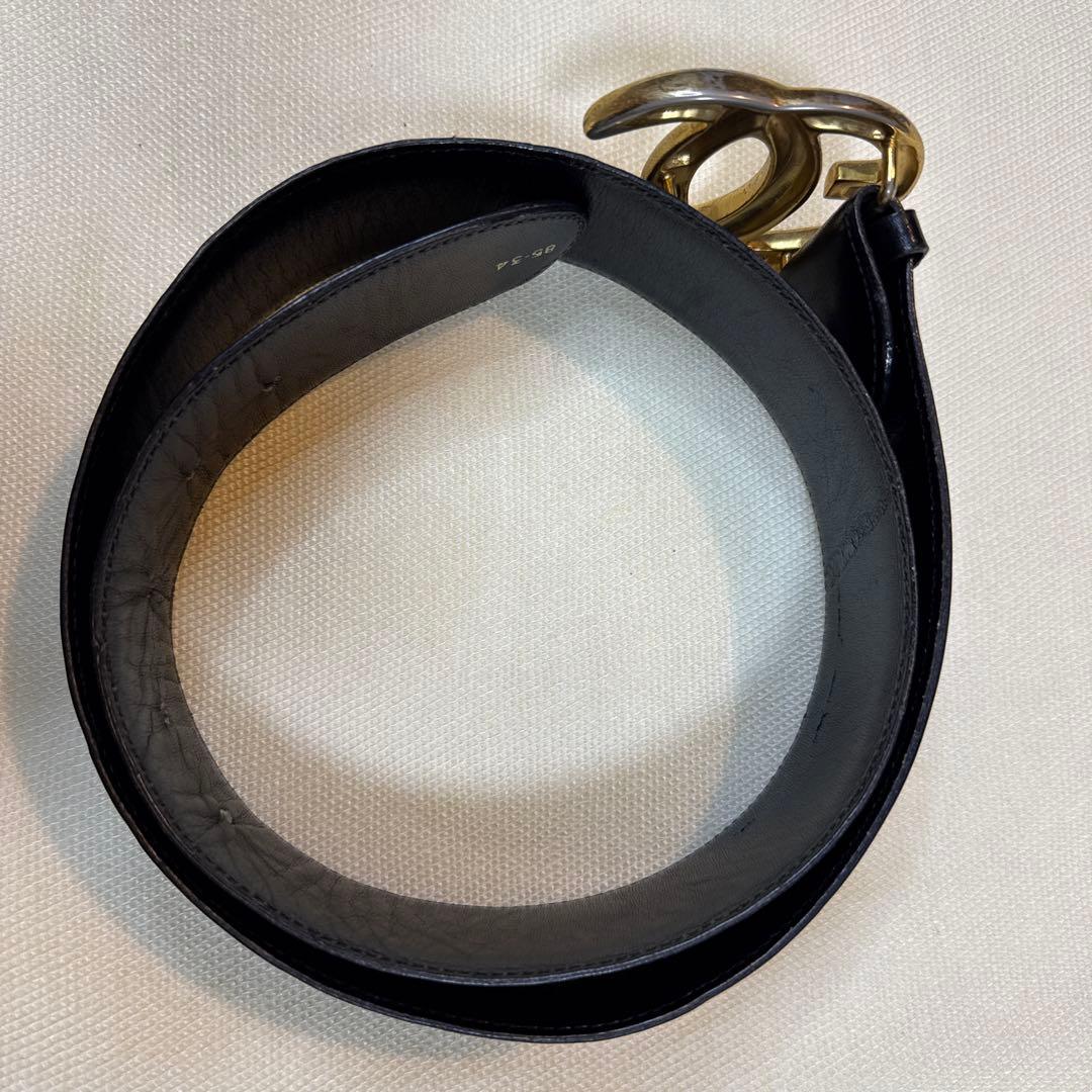 【中古品】GUCCI グッチ GG インターロッキングG ゴールドバックル