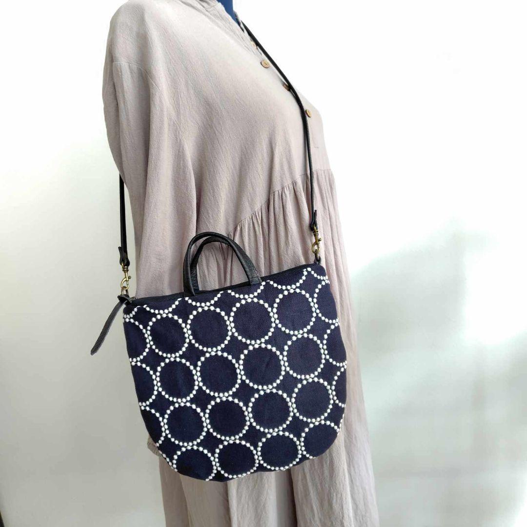 NEW！ミナペルホネン/tambourineタンバリンネイビーロングミニラウンド