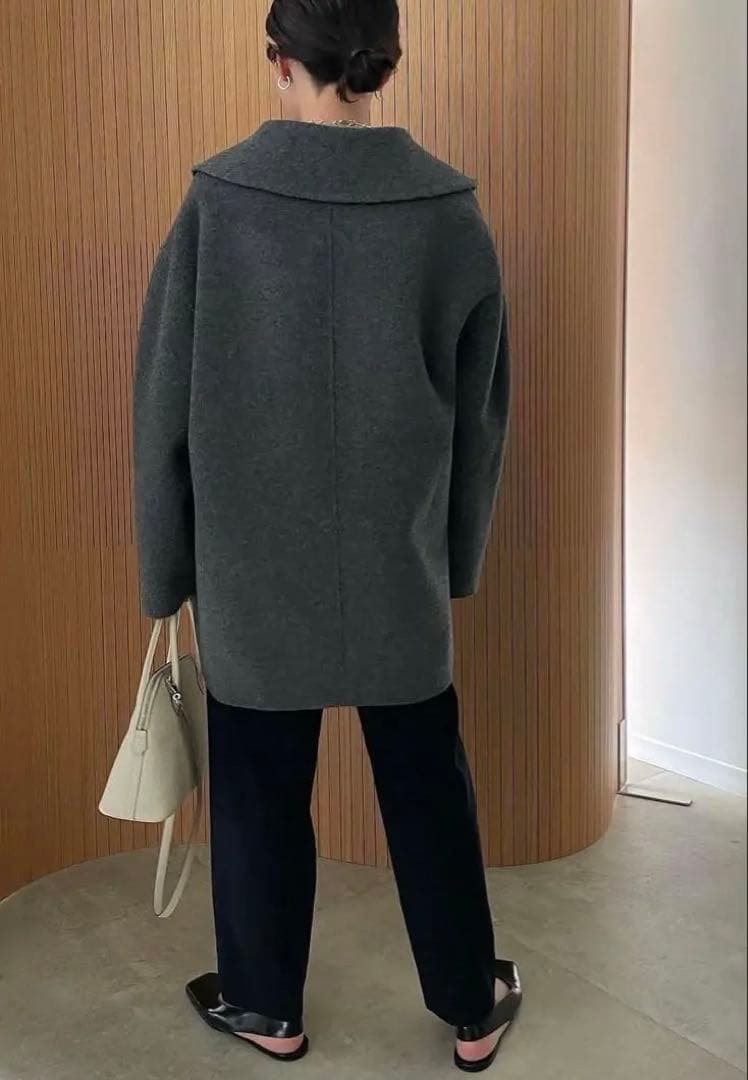 YONFA ダブルボタンウールコート