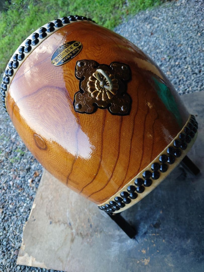 和太鼓.９寸ケヤキくり抜き胴