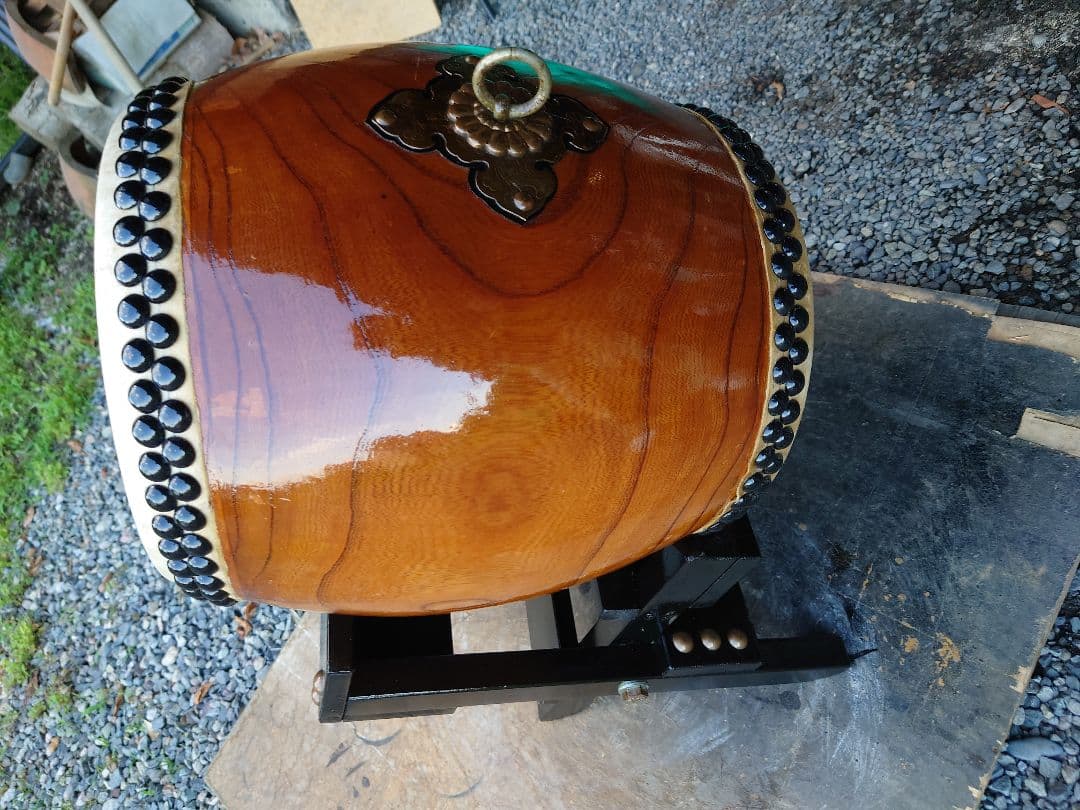 和太鼓.９寸ケヤキくり抜き胴