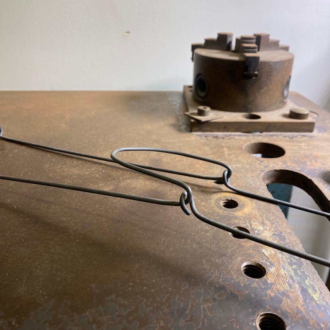 錆鉄自在鉤と古い鉄製の物掛け 二点セット