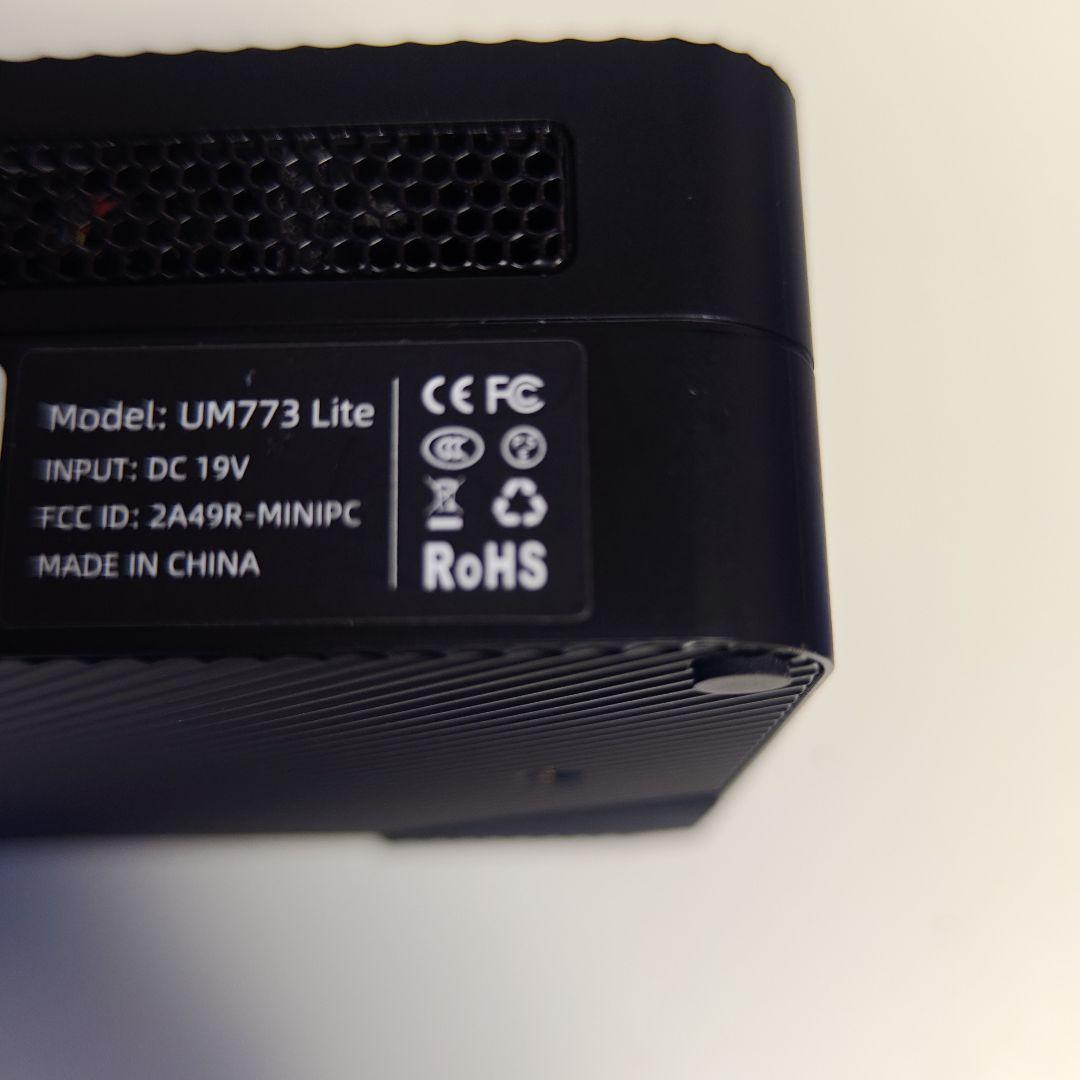 ミニPC MINISFORUM UM773 Lite mem16G/ssd512G