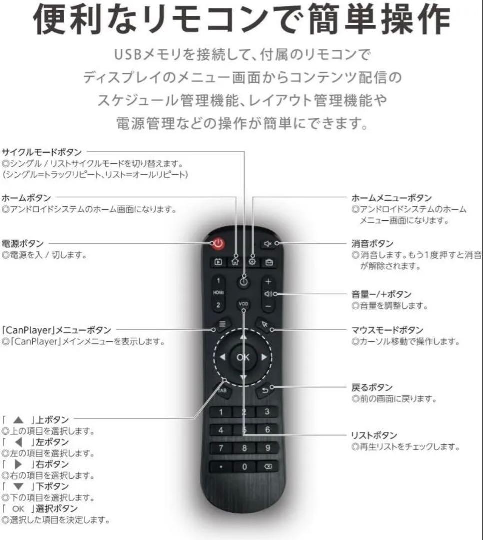 デジタルサイネージ 32型 スタンド付 液晶ディスプレイ A型スタンド　黒
