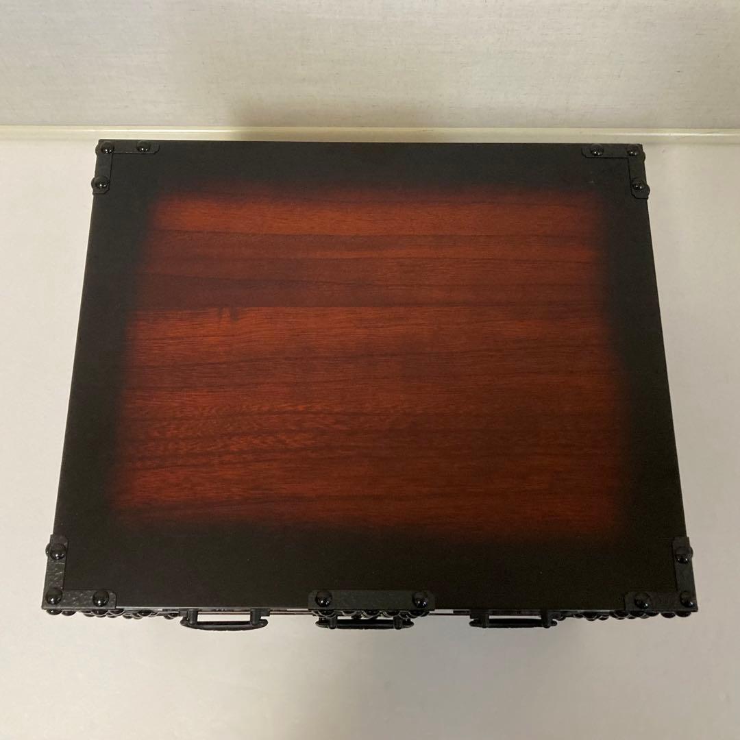 からくり 小引き出し 箪笥 チェスト 隠し収納 木製 桐⁇ 金具 和風 民芸調