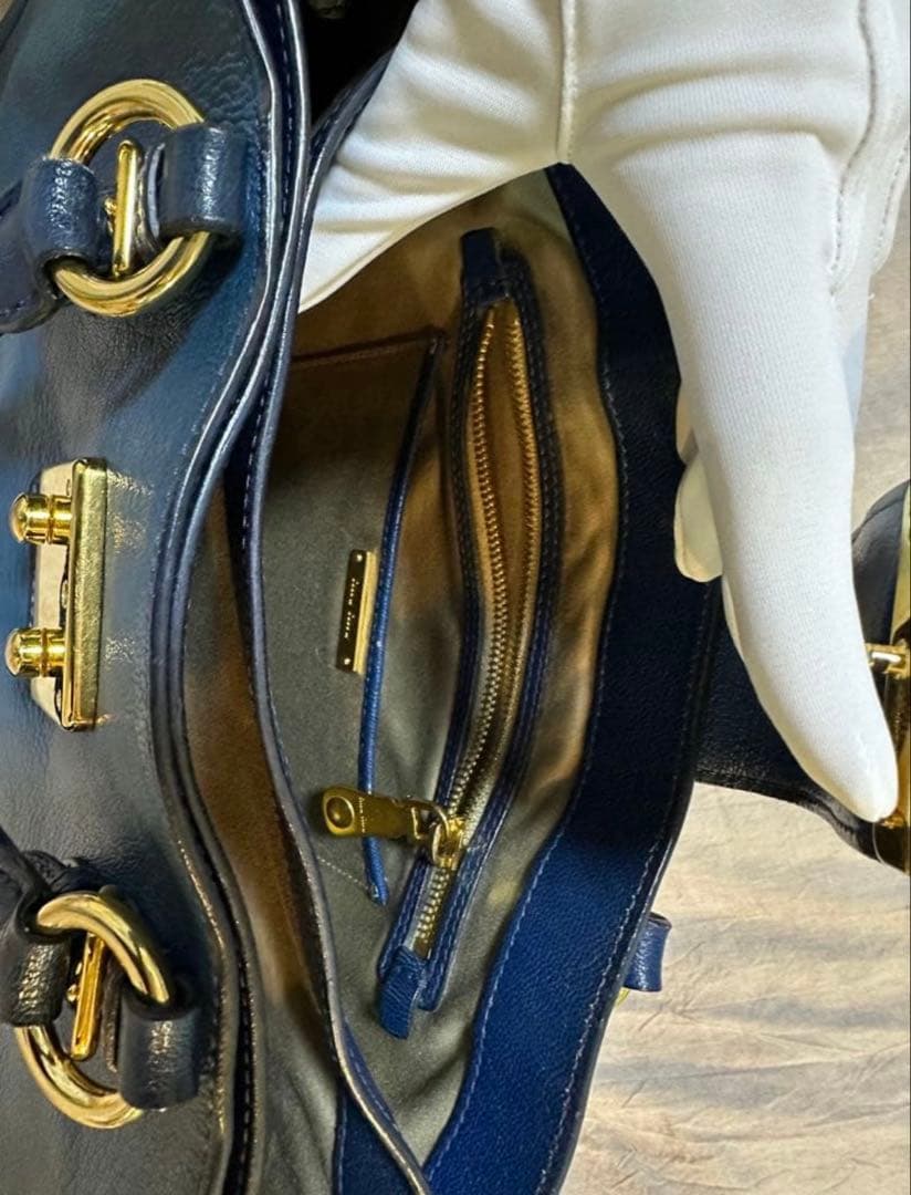 ミュウミュウ　バッグ　青色