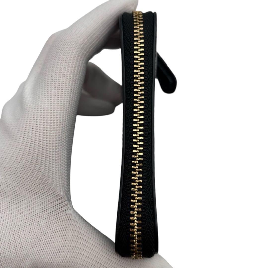 美品◎ コーチ ケース 小銭入れ ラウンドジップ YKK刻印 黒 レザー