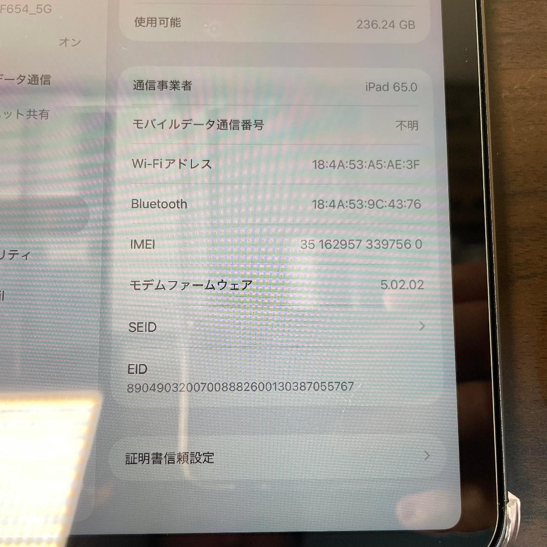 ②iPad mini 第6世代 256GB Wi-Fi+Cellular