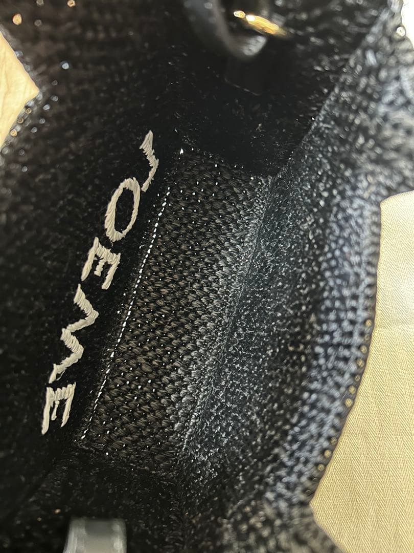 Anna　ロエベ　フォントトートミニ　ラフィア　正規品