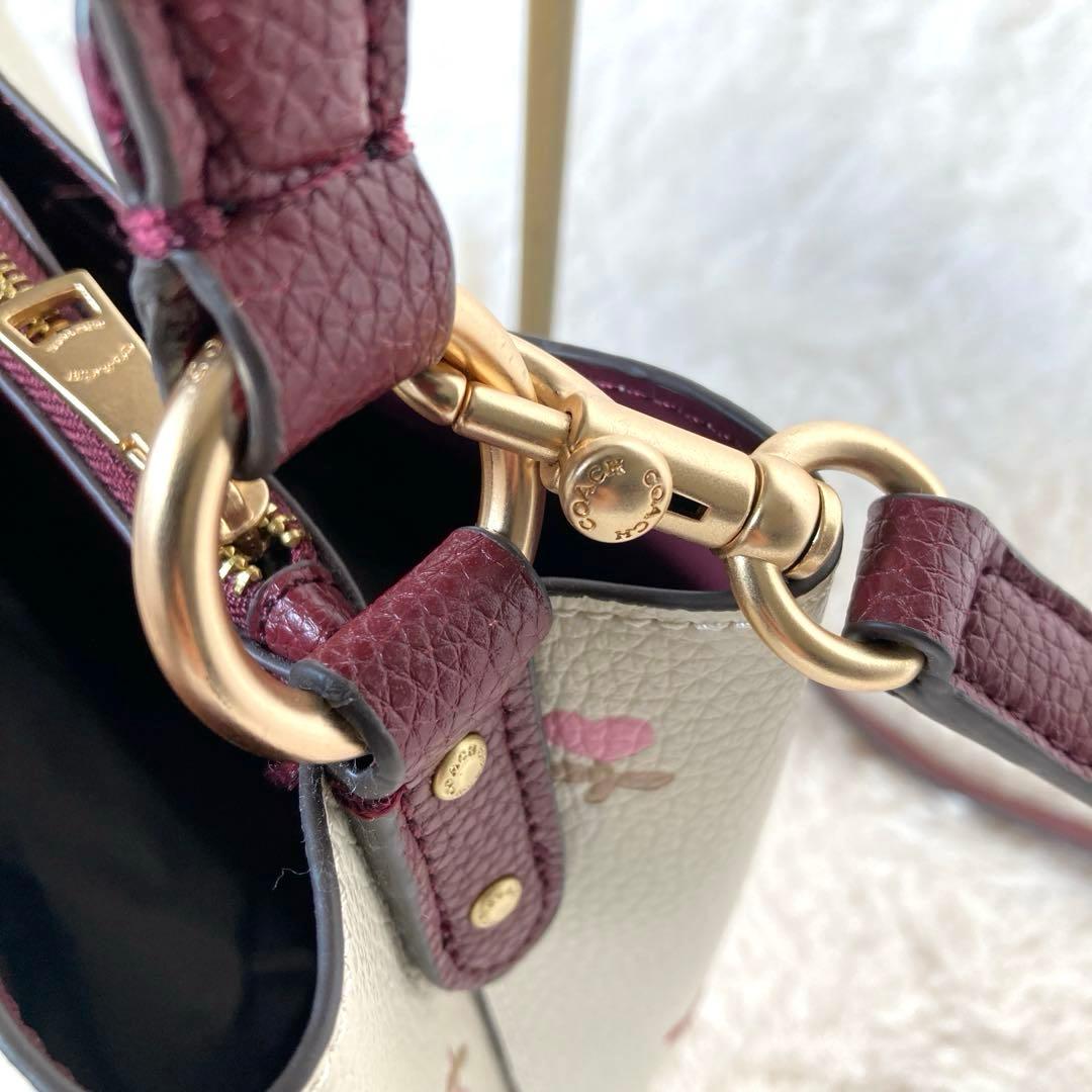 COACH コーチ ハートフローラル2wayバケットショルダーバッグ