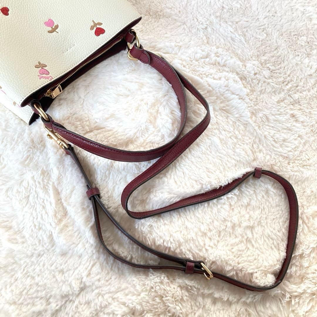 COACH コーチ ハートフローラル2wayバケットショルダーバッグ