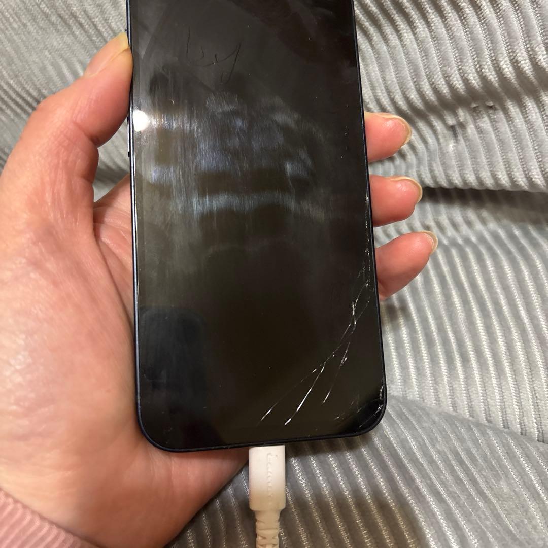 Apple iPhone 12 ミニブラック 画面ひびあり 本体