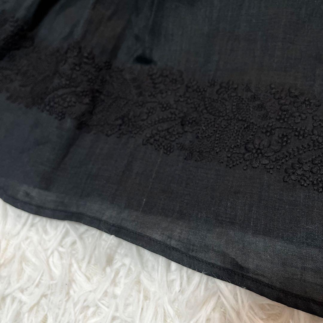 新品タグ付き✨ 25SS ビアズリー　ラミー刺繍チュニック　ブラック　トップス