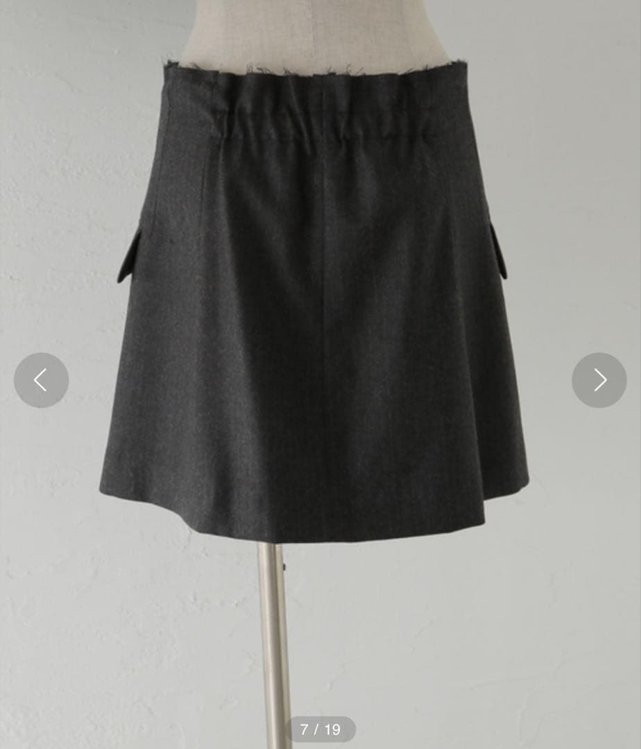 専用 INSCRIRE Wool Gabardine Transfrom Sk