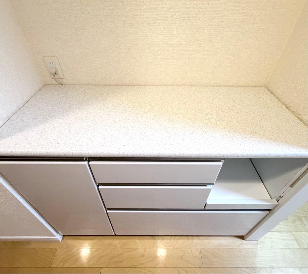 ニトリ キッチンカウンター(アルミナ2 120CT WH) コード4030914