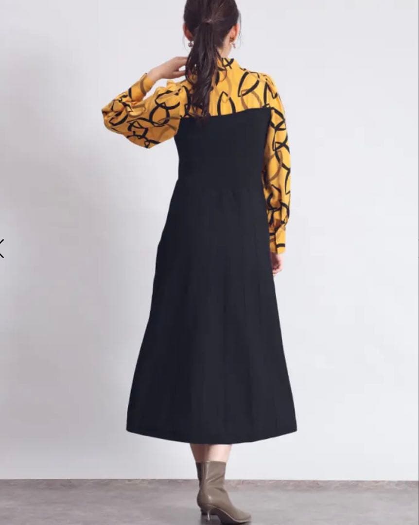 ❤️タグ付き新作　2.6万円　異素材ドッキングワンピース／アナイ　ロートレアモン