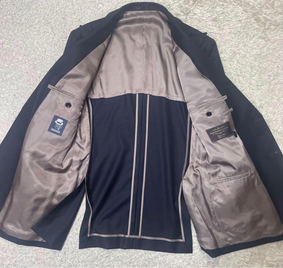 【美品】CANONICO オーダースーツ　セットアップ　ダブル　背抜き