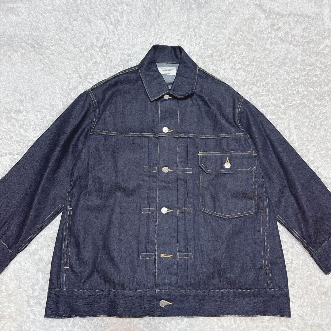 極美品！beautiful people セルヴィッチデニムビッグブルゾン